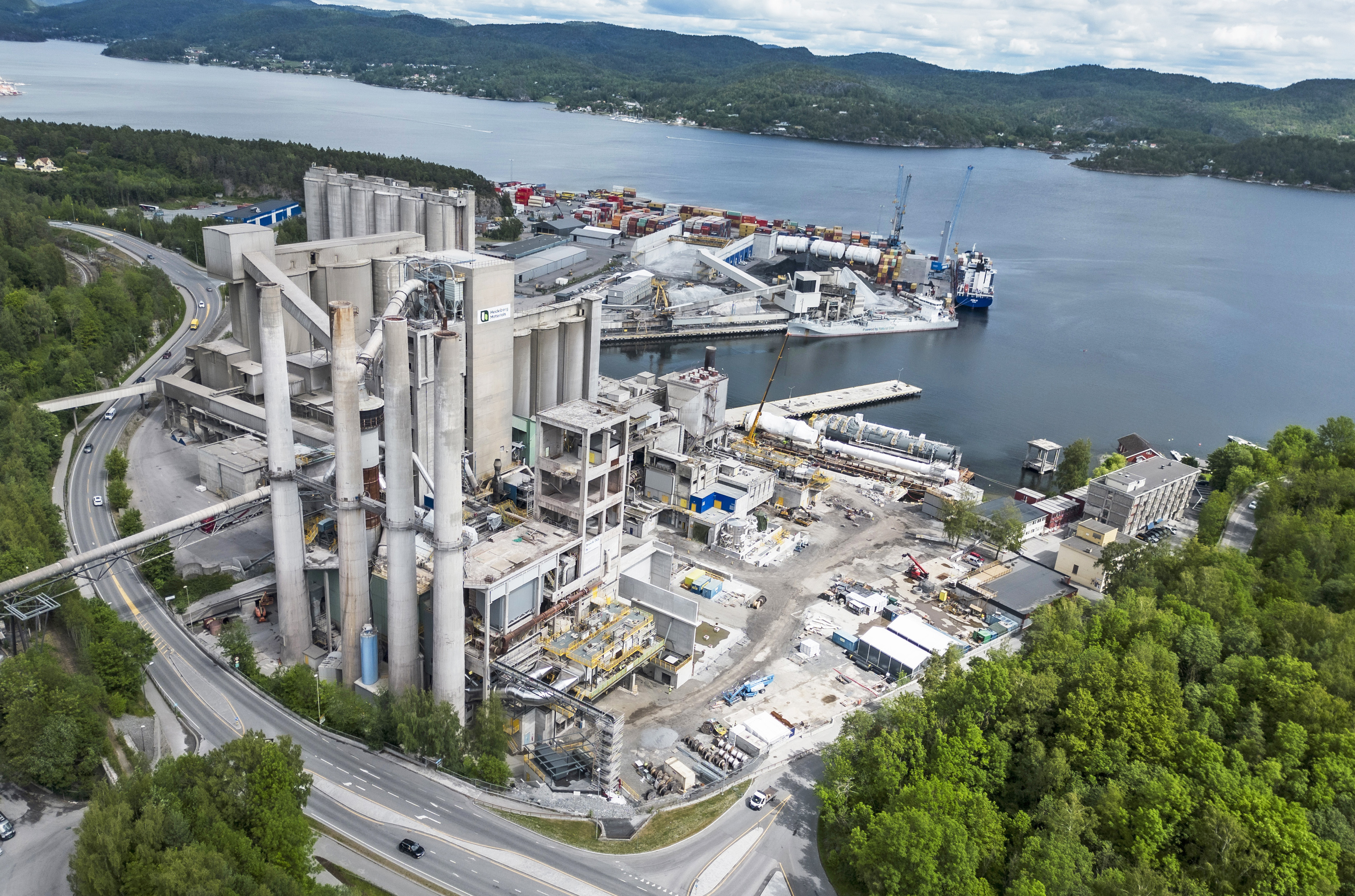 Heidelberg Materials’ CCS facility at the Brevik cement plant in Norway