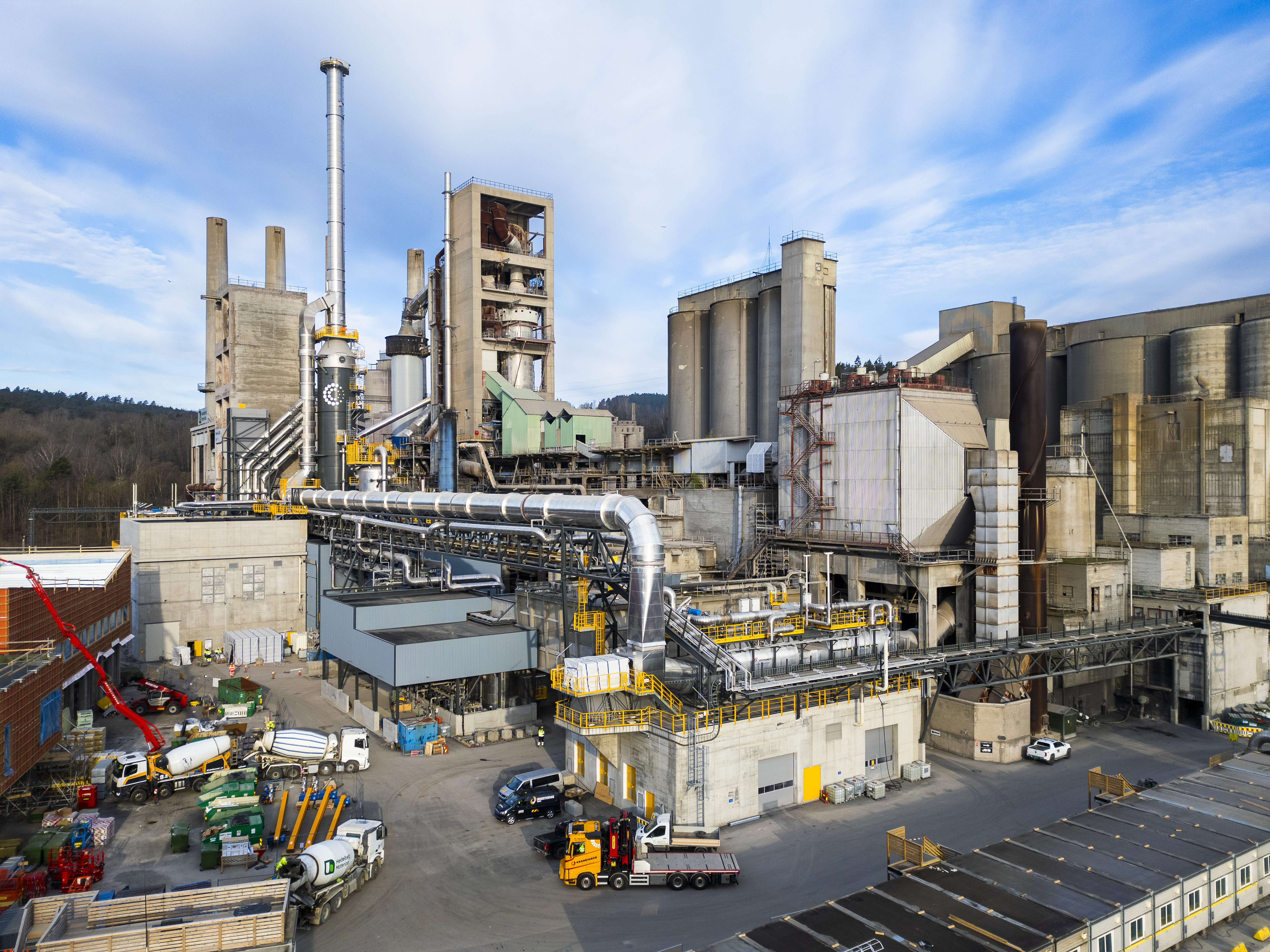 CCS-anläggningen i Brevik integrerad med cementfabriken.