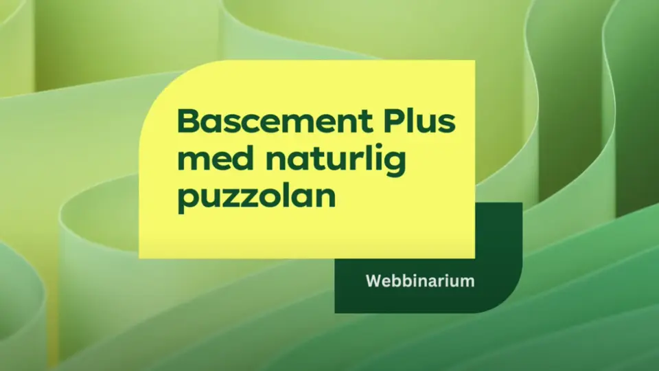 Webbinarium om Bascement Plus med naturlig puzzolan