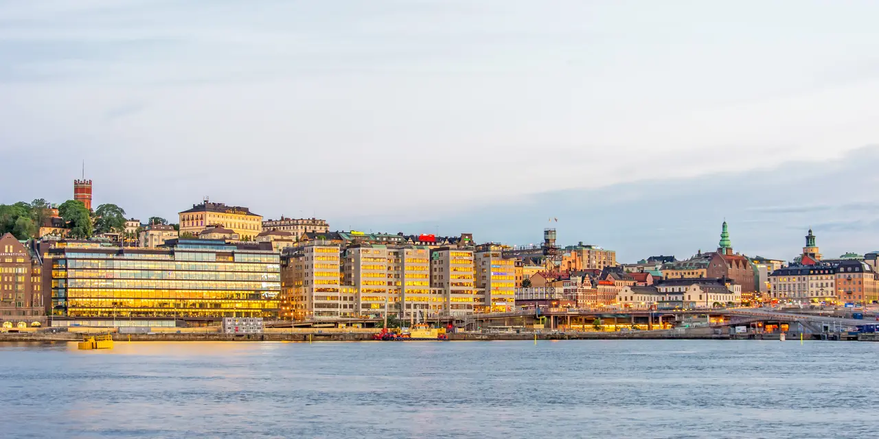 Slussen in Stockholm seen from the east where the Nobel Centre is planned to be built.