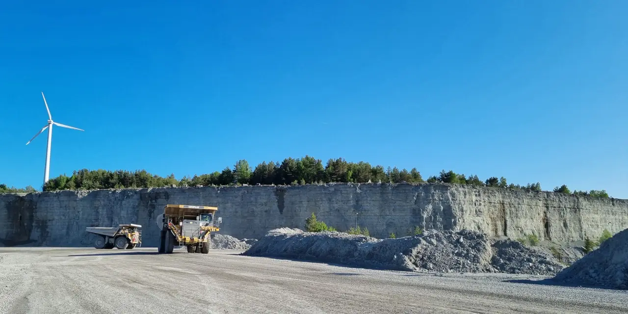 Dumper i täkt i Slite